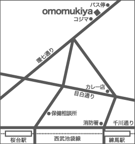 「omomukiya」地図