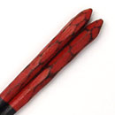 江戸木箸 手彫り研出し 赤・中